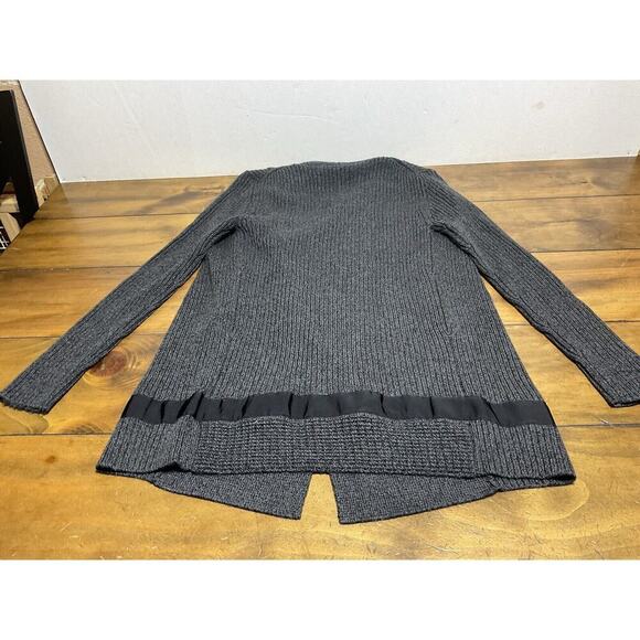 Athleta Thermolite Sentinel Sweater Wrap Grey Ribbed Merino Wool Cardigan Sz XS - Picture 12 of 12